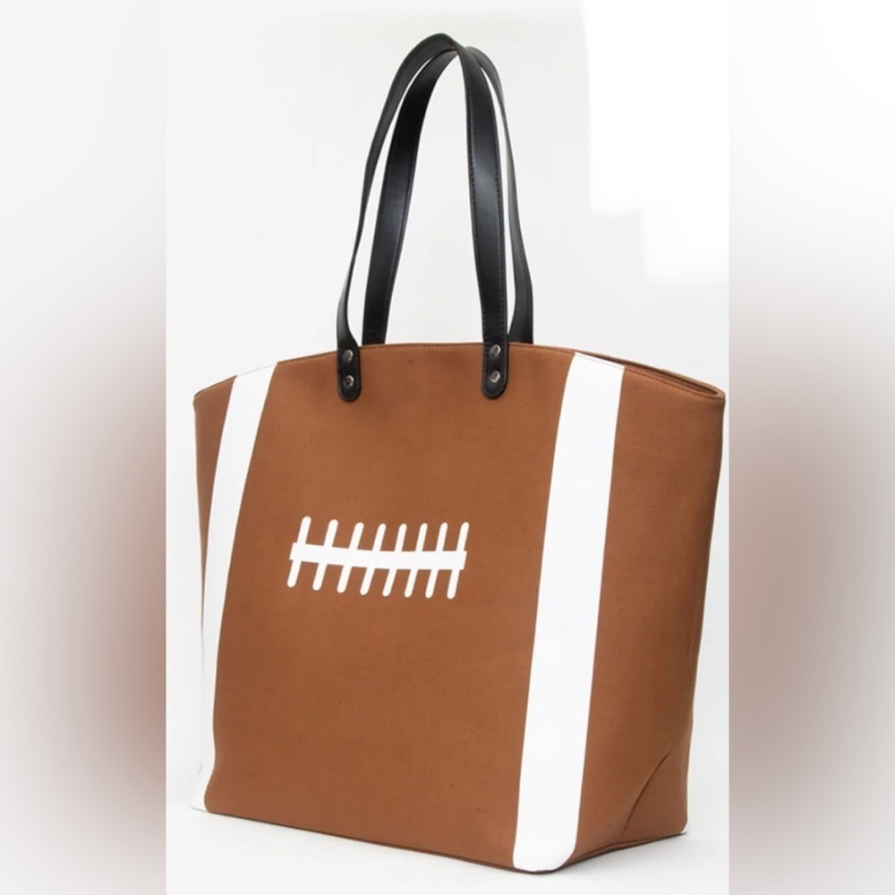 Football Stitch Large Tote Bag / Shoulder Bag. Spacious, well made, charming - Picture 2 of 5